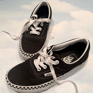 Black Checkered Vans